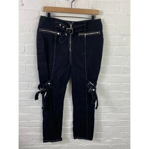 WeWoreWhat Black Skinny Jeans with Silver Accents